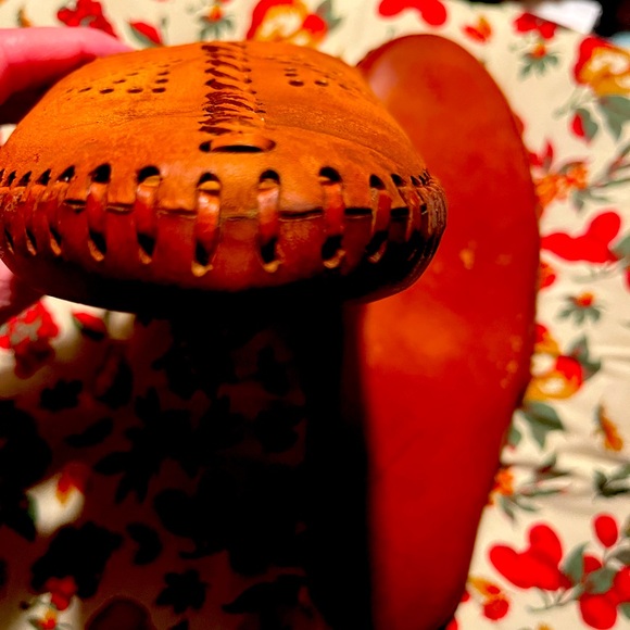 Men's Moroccan Leather Slippers, handmade, new, size 9.5-10 - Picture 4 of 6